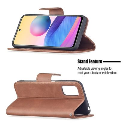 For Xiaomi Poco M3 Pro / Redmi Note 10 5G Retro Lambskin Texture Pure Color Horizontal Flip PU Leather Case with Holder & Card Slots & Wallet & Lanyard(Brown) - Xiaomi Cases by buy2fix | Online Shopping UK | buy2fix