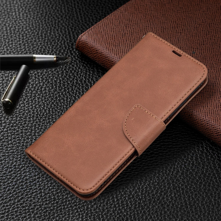 For Xiaomi Poco M3 Pro / Redmi Note 10 5G Retro Lambskin Texture Pure Color Horizontal Flip PU Leather Case with Holder & Card Slots & Wallet & Lanyard(Brown) - Xiaomi Cases by buy2fix | Online Shopping UK | buy2fix