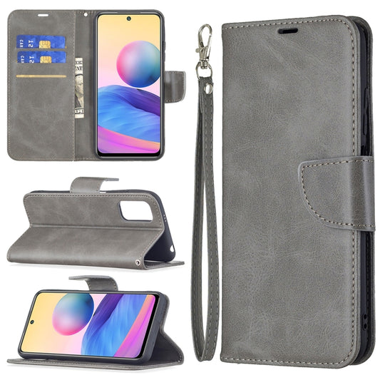 For Xiaomi Poco M3 Pro / Redmi Note 10 5G Retro Lambskin Texture Pure Color Horizontal Flip PU Leather Case with Holder & Card Slots & Wallet & Lanyard(Grey) - Xiaomi Cases by buy2fix | Online Shopping UK | buy2fix