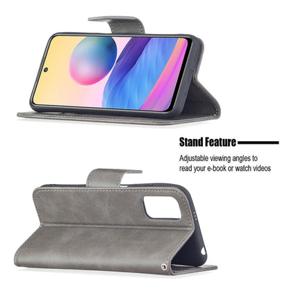 For Xiaomi Poco M3 Pro / Redmi Note 10 5G Retro Lambskin Texture Pure Color Horizontal Flip PU Leather Case with Holder & Card Slots & Wallet & Lanyard(Grey) - Xiaomi Cases by buy2fix | Online Shopping UK | buy2fix