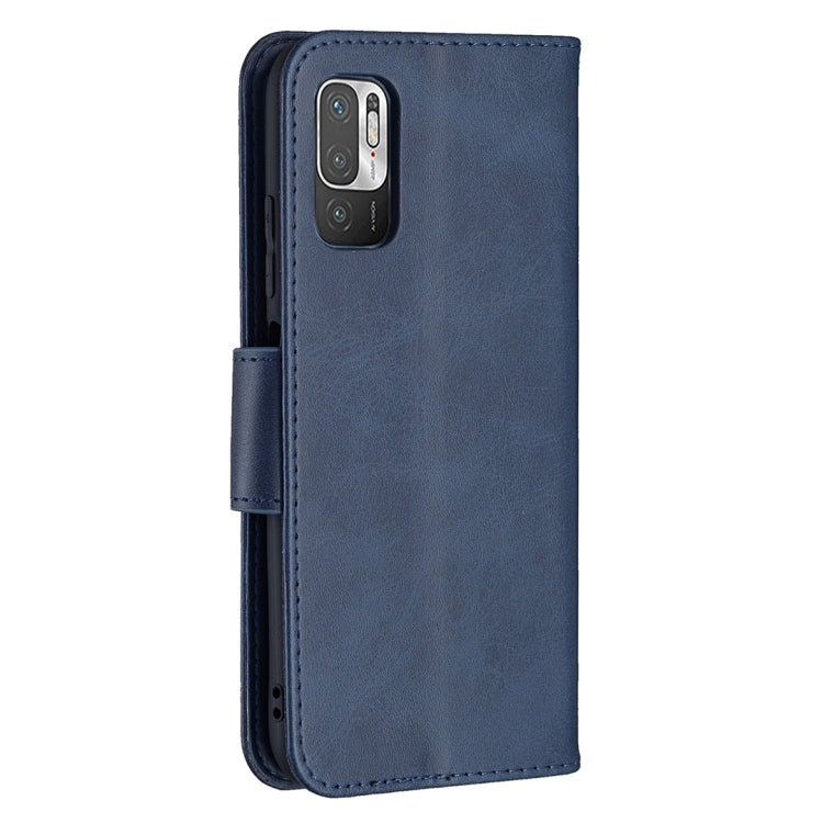 For Xiaomi Poco M3 Pro / Redmi Note 10 5G Retro Lambskin Texture Pure Color Horizontal Flip PU Leather Case with Holder & Card Slots & Wallet & Lanyard(Blue) - Xiaomi Cases by buy2fix | Online Shopping UK | buy2fix