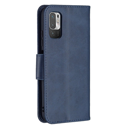 For Xiaomi Poco M3 Pro / Redmi Note 10 5G Retro Lambskin Texture Pure Color Horizontal Flip PU Leather Case with Holder & Card Slots & Wallet & Lanyard(Blue) - Xiaomi Cases by buy2fix | Online Shopping UK | buy2fix