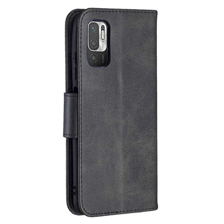 For Xiaomi Poco M3 Pro / Redmi Note 10 5G Retro Lambskin Texture Pure Color Horizontal Flip PU Leather Case with Holder & Card Slots & Wallet & Lanyard(Black) - Xiaomi Cases by buy2fix | Online Shopping UK | buy2fix