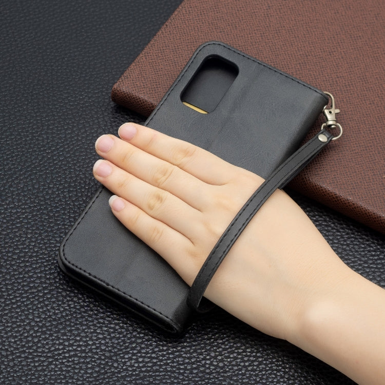For Xiaomi Poco M3 Pro / Redmi Note 10 5G Retro Lambskin Texture Pure Color Horizontal Flip PU Leather Case with Holder & Card Slots & Wallet & Lanyard(Black) - Xiaomi Cases by buy2fix | Online Shopping UK | buy2fix