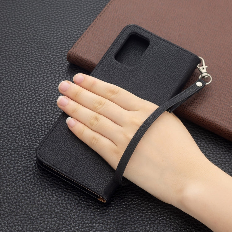 For Samsung Galaxy A03s 164mm Litchi Texture Pure Color Horizontal Flip Leather Case with Holder & Card Slots & Wallet & Lanyard(Black) by buy2fix