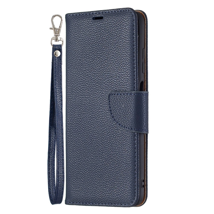 For Samsung Galaxy A03s 164mm Litchi Texture Pure Color Horizontal Flip Leather Case with Holder & Card Slots & Wallet & Lanyard(Dark Blue) by buy2fix