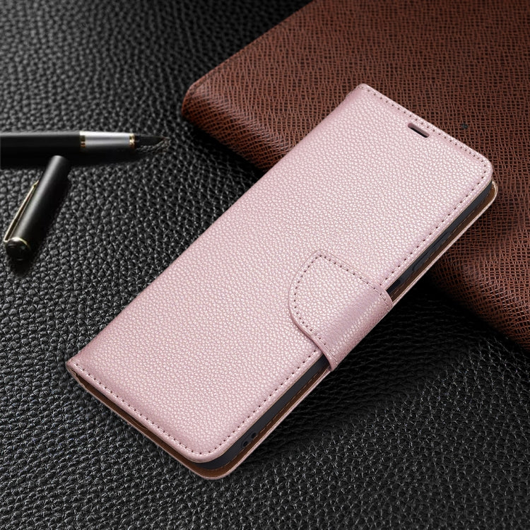For Samsung Galaxy A03s 164mm Litchi Texture Pure Color Horizontal Flip Leather Case with Holder & Card Slots & Wallet & Lanyard(Rose Gold) by buy2fix