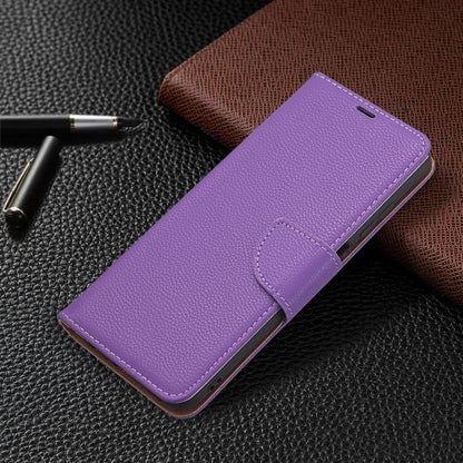 For Samsung Galaxy A03s 164mm Litchi Texture Pure Color Horizontal Flip Leather Case with Holder & Card Slots & Wallet & Lanyard(Purple) by buy2fix