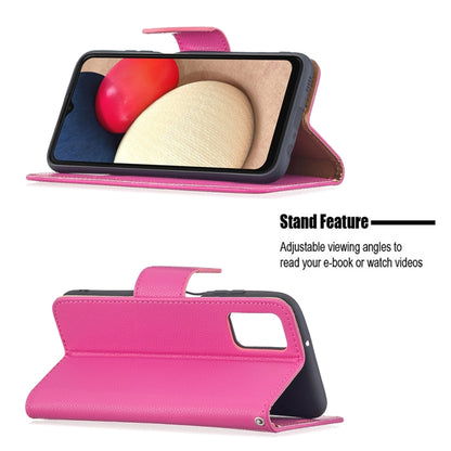 For Samsung Galaxy A03s 164mm Litchi Texture Pure Color Horizontal Flip Leather Case with Holder & Card Slots & Wallet & Lanyard(Rose Red) by buy2fix