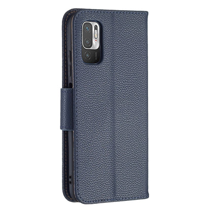 For Xiaomi Poco M3 Pro / Redmi Note 10 5G Litchi Texture Pure Color Horizontal Flip Leather Case with Holder & Card Slots & Wallet & Lanyard(Dark Blue) - Xiaomi Cases by buy2fix | Online Shopping UK | buy2fix