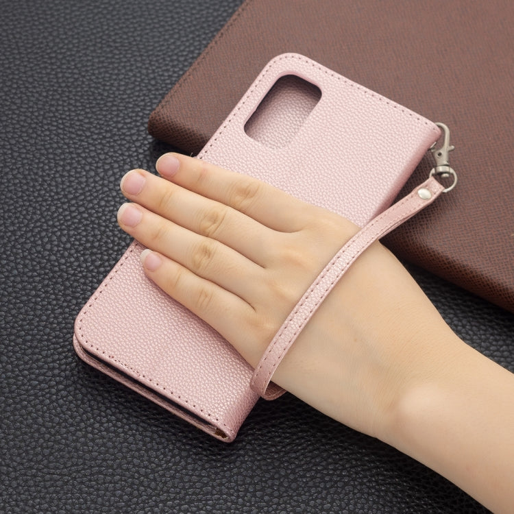 For Xiaomi Poco M3 Pro / Redmi Note 10 5G Litchi Texture Pure Color Horizontal Flip Leather Case with Holder & Card Slots & Wallet & Lanyard(Rose Gold) - Xiaomi Cases by buy2fix | Online Shopping UK | buy2fix