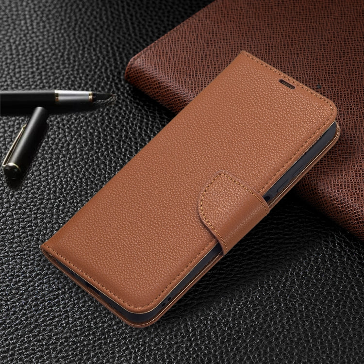 For Xiaomi Poco M3 Pro / Redmi Note 10 5G Litchi Texture Pure Color Horizontal Flip Leather Case with Holder & Card Slots & Wallet & Lanyard(Brown) - Xiaomi Cases by buy2fix | Online Shopping UK | buy2fix