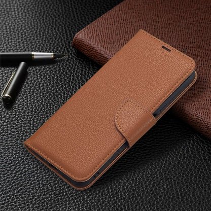 For Xiaomi Poco M3 Pro / Redmi Note 10 5G Litchi Texture Pure Color Horizontal Flip Leather Case with Holder & Card Slots & Wallet & Lanyard(Brown) - Xiaomi Cases by buy2fix | Online Shopping UK | buy2fix