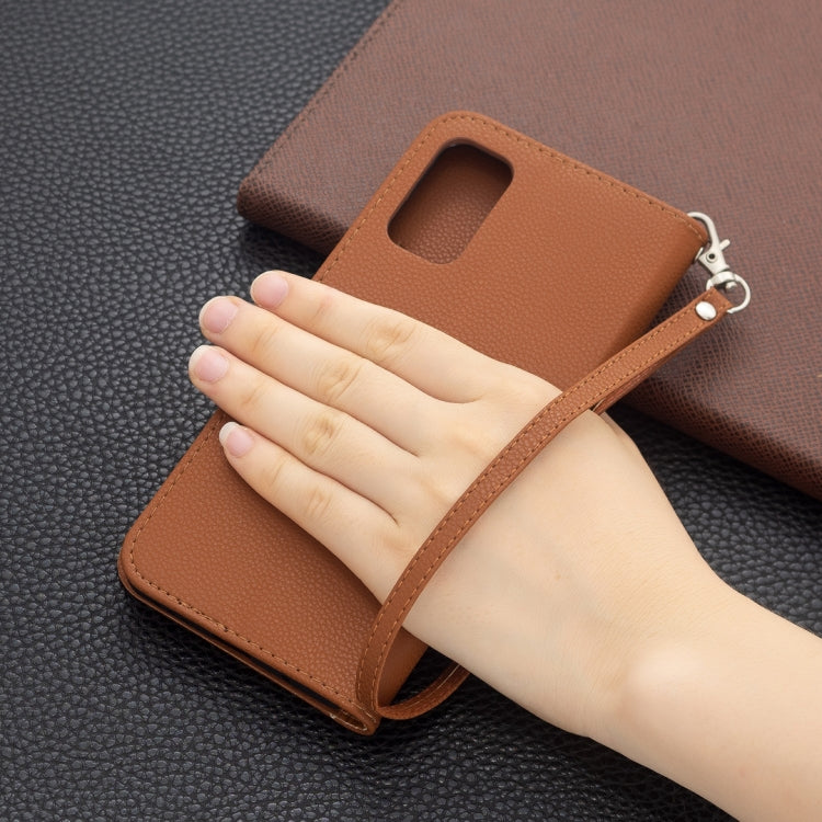 For Xiaomi Poco M3 Pro / Redmi Note 10 5G Litchi Texture Pure Color Horizontal Flip Leather Case with Holder & Card Slots & Wallet & Lanyard(Brown) - Xiaomi Cases by buy2fix | Online Shopping UK | buy2fix