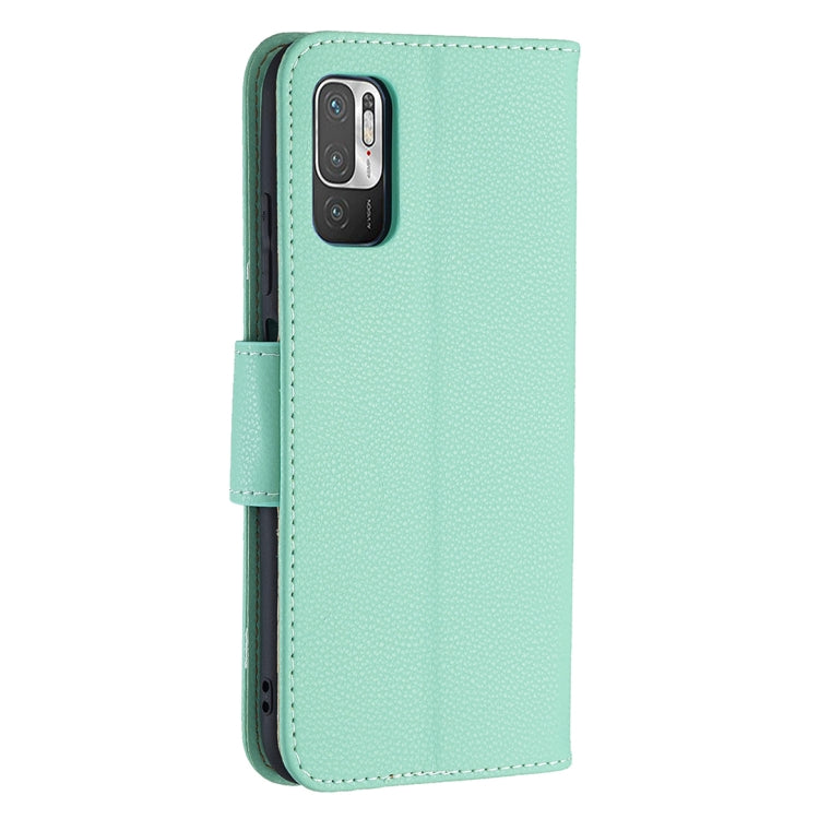 For Xiaomi Poco M3 Pro / Redmi Note 10 5G Litchi Texture Pure Color Horizontal Flip Leather Case with Holder & Card Slots & Wallet & Lanyard(Green) - Xiaomi Cases by buy2fix | Online Shopping UK | buy2fix