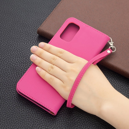 For Xiaomi Poco M3 Pro / Redmi Note 10 5G Litchi Texture Pure Color Horizontal Flip Leather Case with Holder & Card Slots & Wallet & Lanyard(Rose Red) - Xiaomi Cases by buy2fix | Online Shopping UK | buy2fix