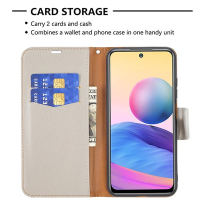 For Xiaomi Poco M3 Pro / Redmi Note 10 5G Litchi Texture Pure Color Horizontal Flip Leather Case with Holder & Card Slots & Wallet & Lanyard(Grey) - Xiaomi Cases by buy2fix | Online Shopping UK | buy2fix