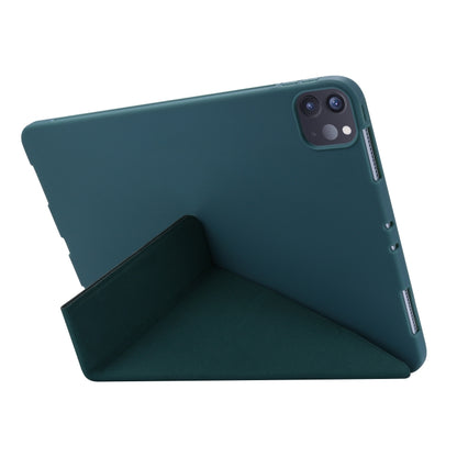 For iPad Pro 11 2022 / 2021 TPU Horizontal Deformation Flip Leather Tablet Case with Holder(Dark Green) - iPad Pro 11 (2022/2021) Cases by buy2fix | Online Shopping UK | buy2fix
