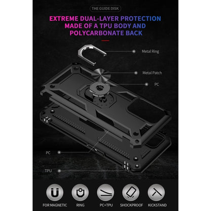 For OPPO A54 4G Shockproof TPU + PC Protective Case with 360 Degree Rotating Holder(Black) by buy2fix