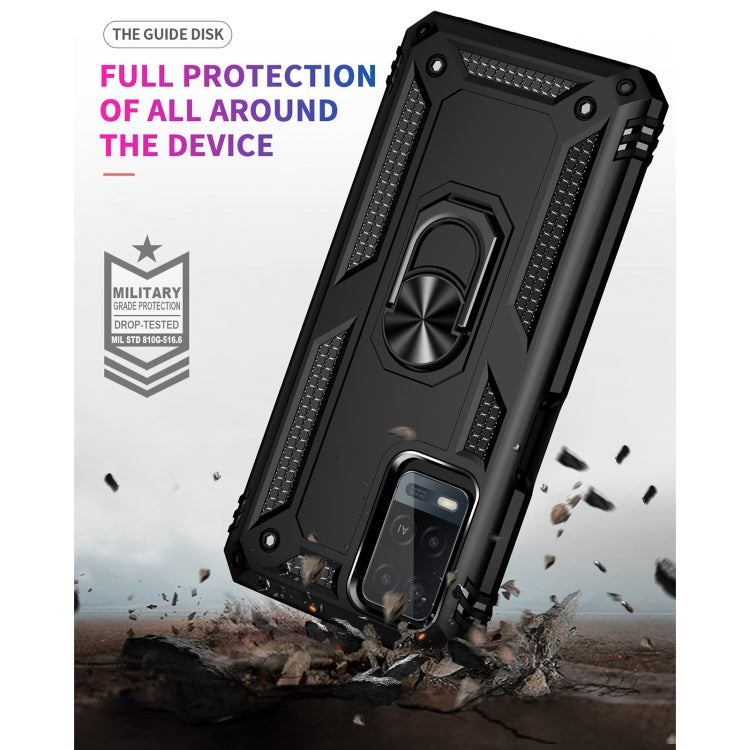 For OPPO A54 4G Shockproof TPU + PC Protective Case with 360 Degree Rotating Holder(Black) by buy2fix