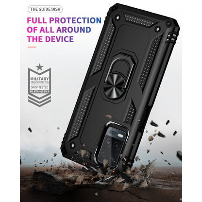 For OPPO A54 4G Shockproof TPU + PC Protective Case with 360 Degree Rotating Holder(Black) by buy2fix