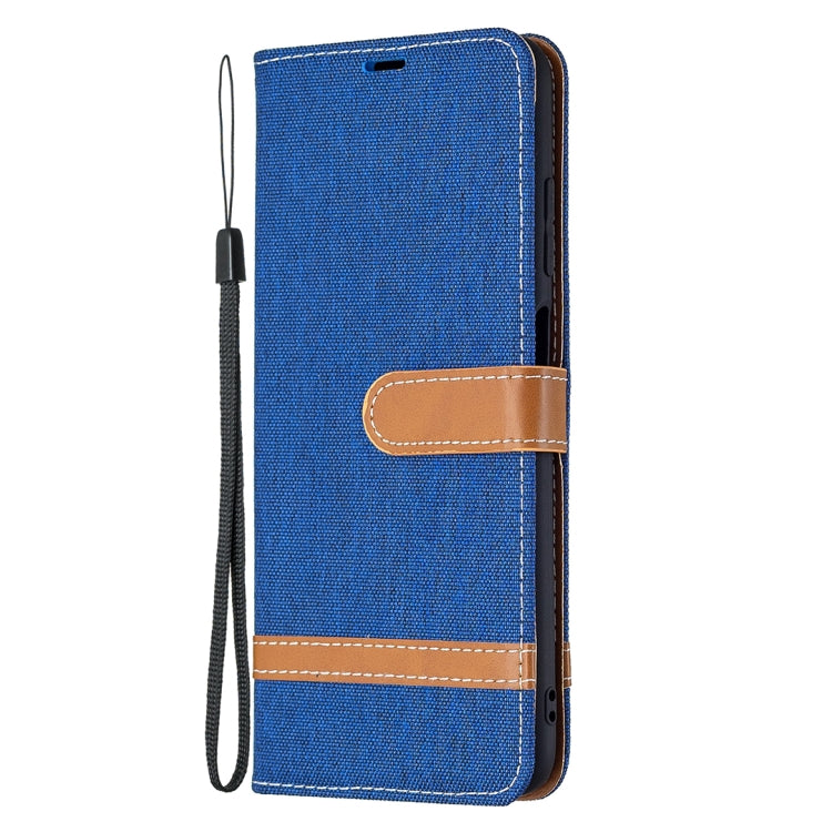 For Samsung Galaxy A03s 164mm Color Matching Denim Texture Horizontal Flip Leather Case with Holder & Card Slots & Wallet & Lanyard(Royal Blue) by buy2fix