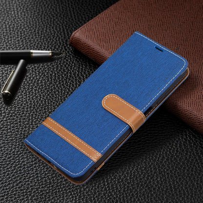 For Samsung Galaxy A03s 164mm Color Matching Denim Texture Horizontal Flip Leather Case with Holder & Card Slots & Wallet & Lanyard(Royal Blue) by buy2fix