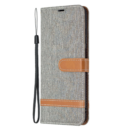 For Samsung Galaxy A03s 164mm Color Matching Denim Texture Horizontal Flip Leather Case with Holder & Card Slots & Wallet & Lanyard(Grey) by buy2fix