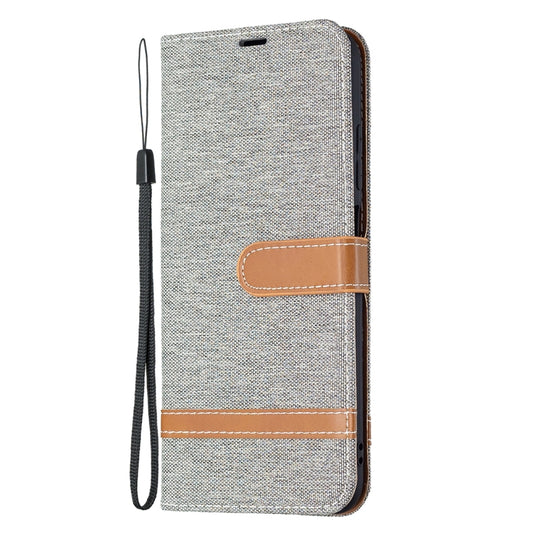 For Xiaomi Poco M3 Pro / Redmi Note 10 5G Color Matching Denim Texture Horizontal Flip Leather Case with Holder & Card Slots & Wallet & Lanyard(Grey) - Xiaomi Cases by buy2fix | Online Shopping UK | buy2fix