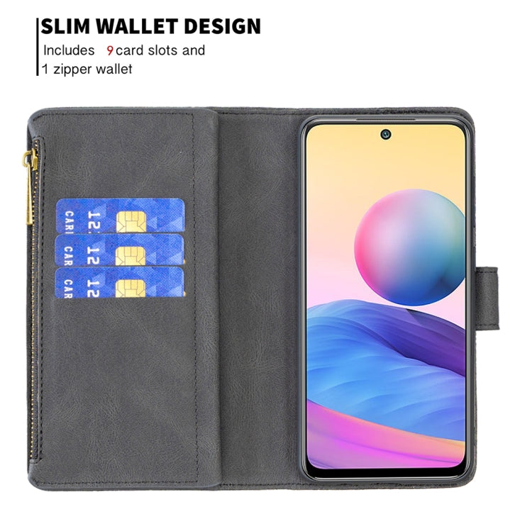 For Xiaomi Poco M3 Pro / Redmi Note 10 5G Flying Butterfly Embossing Pattern Zipper Horizontal Flip Leather Case with Holder & Card Slots & Wallet(Black) - Xiaomi Cases by buy2fix | Online Shopping UK | buy2fix