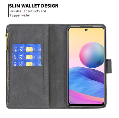 For Xiaomi Poco M3 Pro / Redmi Note 10 5G Flying Butterfly Embossing Pattern Zipper Horizontal Flip Leather Case with Holder & Card Slots & Wallet(Black) - Xiaomi Cases by buy2fix | Online Shopping UK | buy2fix