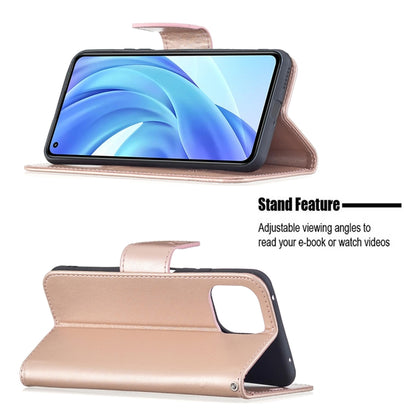 For Xiaomi Mi 11 Lite Embossing Two Butterflies Pattern Horizontal Flip PU Leather Case with Holder & Card Slot & Wallet & Lanyard(Rose Gold) - Xiaomi Cases by buy2fix | Online Shopping UK | buy2fix