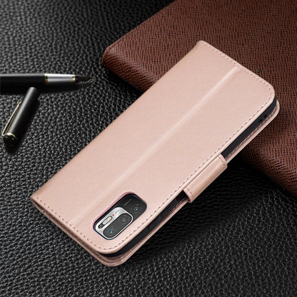 For Xiaomi Poco M3 Pro / Redmi Note 10 5G Embossing Two Butterflies Pattern Horizontal Flip PU Leather Case with Holder & Card Slot & Wallet & Lanyard(Rose Gold) - Xiaomi Cases by buy2fix | Online Shopping UK | buy2fix