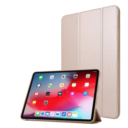 For iPad Pro 11 2022 / 2021 3-folding Horizontal Flip PU Leather + Honeycomb TPU Shockproof Tablet Case with Holder(Champagne Gold) - iPad Pro 11 (2022/2021) Cases by buy2fix | Online Shopping UK | buy2fix