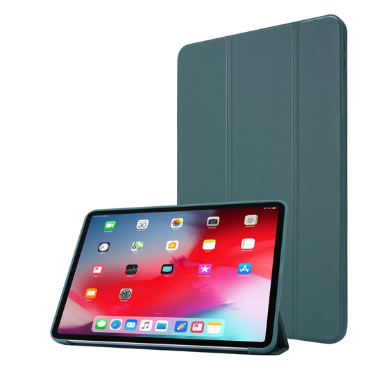For iPad Pro 11 2022 / 2021 3-folding Horizontal Flip PU Leather + Honeycomb TPU Shockproof Tablet Case with Holder(Dark Green) - iPad Pro 11 (2022/2021) Cases by buy2fix | Online Shopping UK | buy2fix