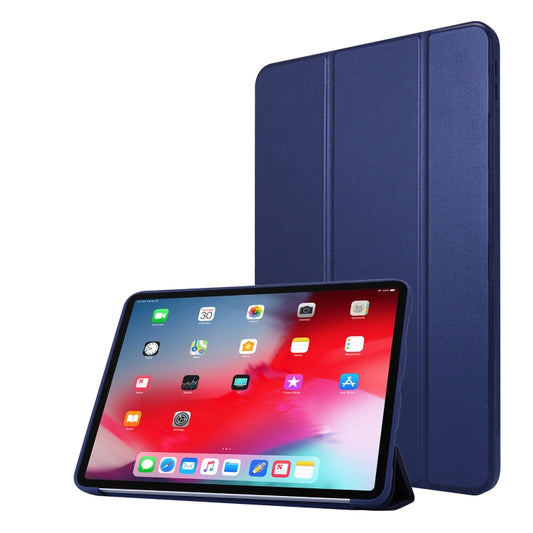 For iPad Pro 11 2022 / 2021 3-folding Horizontal Flip PU Leather + Honeycomb TPU Shockproof Tablet Case with Holder(Navy Blue) - iPad Pro 11 (2022/2021) Cases by buy2fix | Online Shopping UK | buy2fix