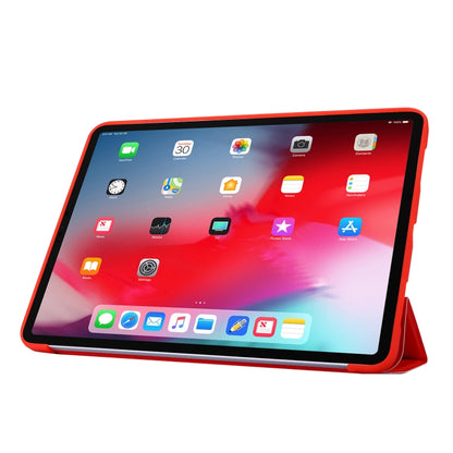 For iPad Pro 11 2022 / 2021 3-folding Horizontal Flip PU Leather + Honeycomb TPU Shockproof Tablet Case with Holder(Red) - iPad Pro 11 (2022/2021) Cases by buy2fix | Online Shopping UK | buy2fix