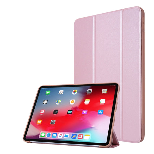 For iPad Pro 11 2022 / 2021 3-folding Horizontal Flip PU Leather + Honeycomb TPU Shockproof Tablet Case with Holder(Rose Gold) - iPad Pro 11 (2022/2021) Cases by buy2fix | Online Shopping UK | buy2fix