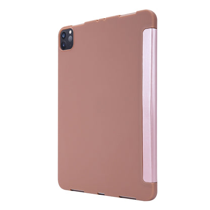 For iPad Pro 11 2022 / 2021 3-folding Horizontal Flip PU Leather + Honeycomb TPU Shockproof Tablet Case with Holder(Rose Gold) - iPad Pro 11 (2022/2021) Cases by buy2fix | Online Shopping UK | buy2fix