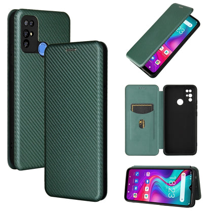 For Doogee X96 Pro Carbon Fiber Texture Horizontal Flip TPU + PC + PU Leather Case with Card Slot(Green) - More Brand by buy2fix | Online Shopping UK | buy2fix