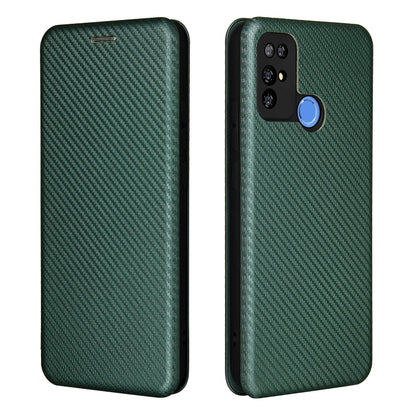 For Doogee X96 Pro Carbon Fiber Texture Horizontal Flip TPU + PC + PU Leather Case with Card Slot(Green) - More Brand by buy2fix | Online Shopping UK | buy2fix