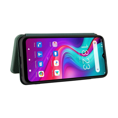For Doogee X96 Pro Carbon Fiber Texture Horizontal Flip TPU + PC + PU Leather Case with Card Slot(Green) - More Brand by buy2fix | Online Shopping UK | buy2fix