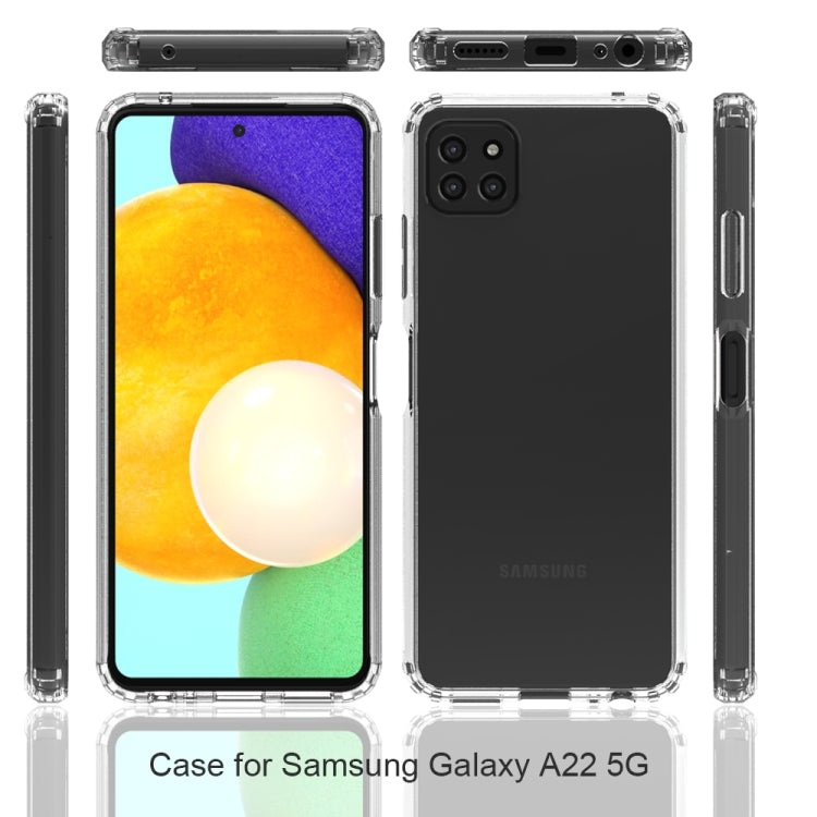 For Samsung Galaxy A22 5G Shockproof Scratchproof TPU + Acrylic Protective Case(Black) by buy2fix