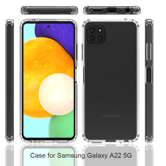 For Samsung Galaxy A22 5G Shockproof Scratchproof TPU + Acrylic Protective Case(Black) by buy2fix