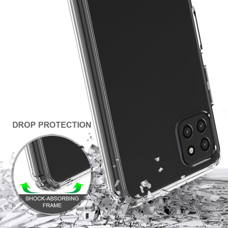 For Samsung Galaxy A22 5G Shockproof Scratchproof TPU + Acrylic Protective Case(Black) by buy2fix