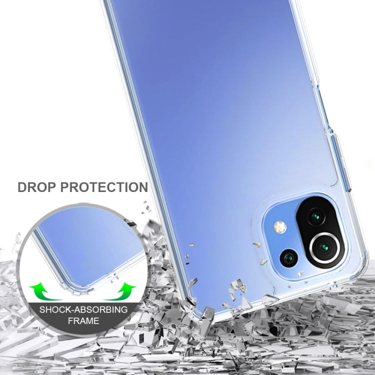 For Xiaomi Mi 11 Lite Shockproof Scratchproof TPU + Acrylic Protective Case(Transparent) by buy2fix