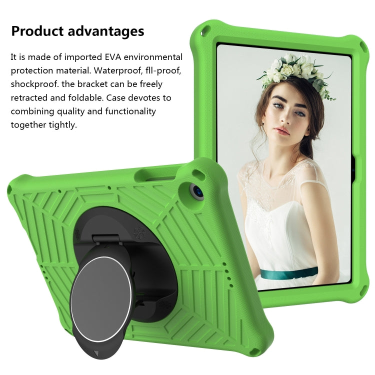 For Huawei MatePad T 10 / T 10s Spider King EVA Protective Case with Adjustable Shoulder Strap & Holder(Green) - Huawei by buy2fix | Online Shopping UK | buy2fix