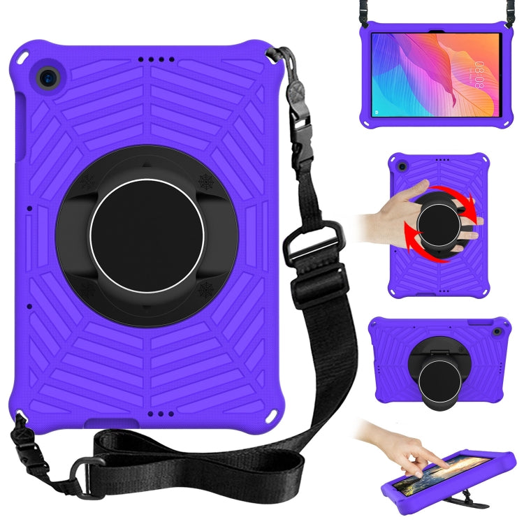 For Huawei MatePad T 10 / T 10s Spider King EVA Protective Case with Adjustable Shoulder Strap & Holder(Purple) - Huawei by buy2fix | Online Shopping UK | buy2fix