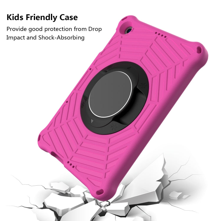 For Huawei MatePad T 10 / T 10s Spider King EVA Protective Case with Adjustable Shoulder Strap & Holder(Rose Red) - Huawei by buy2fix | Online Shopping UK | buy2fix