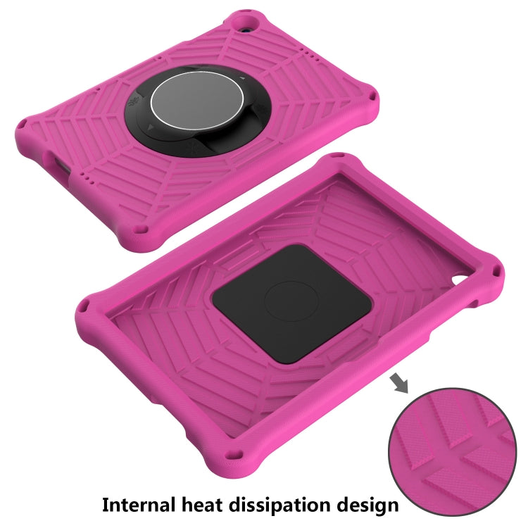 For Huawei MatePad T 10 / T 10s Spider King EVA Protective Case with Adjustable Shoulder Strap & Holder(Rose Red) - Huawei by buy2fix | Online Shopping UK | buy2fix